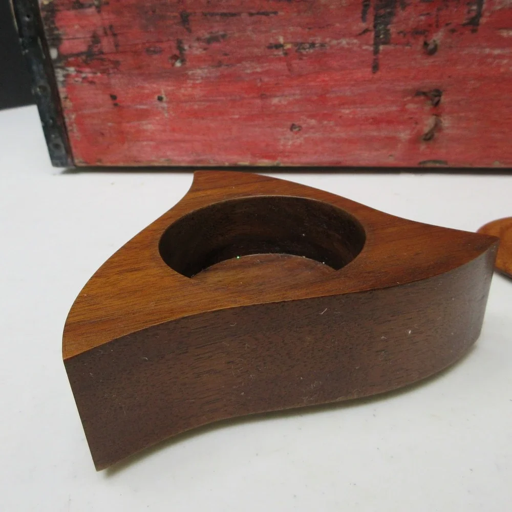 Mark J. Ostrom Handcrafted Modernist Wood Trinket Box with Lid Lindstrom MN